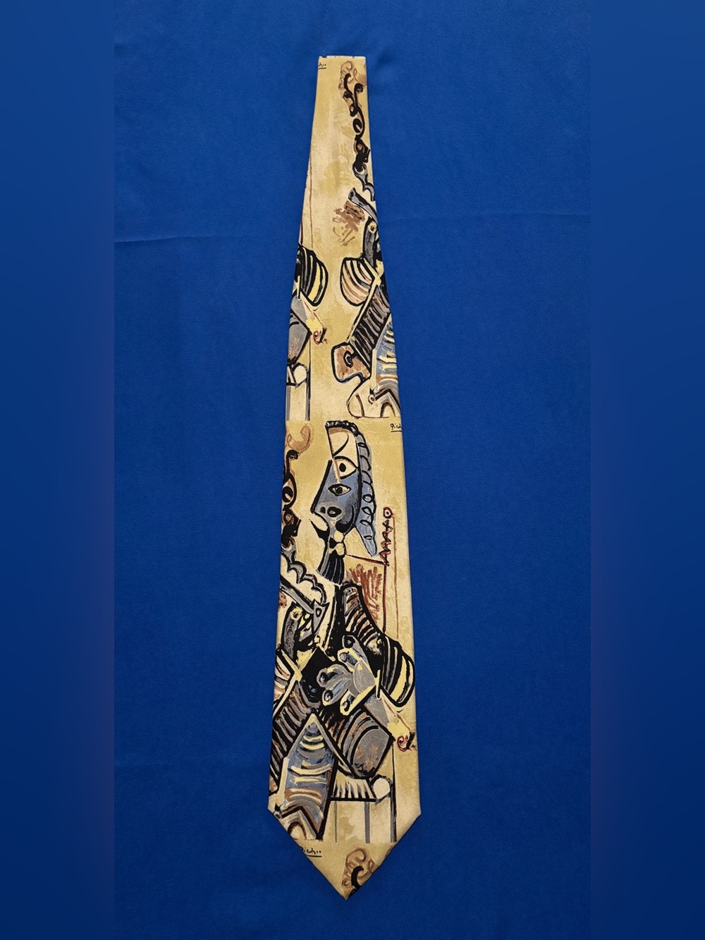 VNTG 1995 Picasso Collection Silk Tie “the smoker 1968” SPADEM authorized